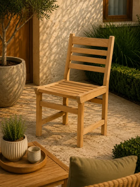 Commercial teak garden Chairs for hotels and public parks
