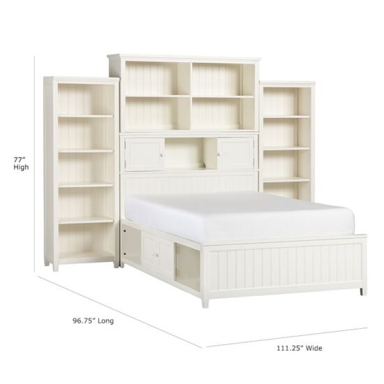 Beadboard Storage Bed Super