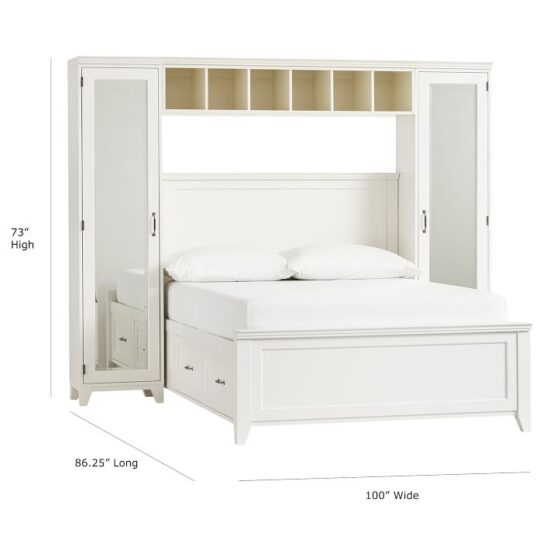 Hampton Storage Bed Vanity Tower