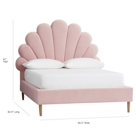 The Emily Meritt Shell Upholstered Bed