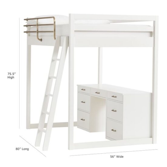 Waverly Loft Desk Chest Set