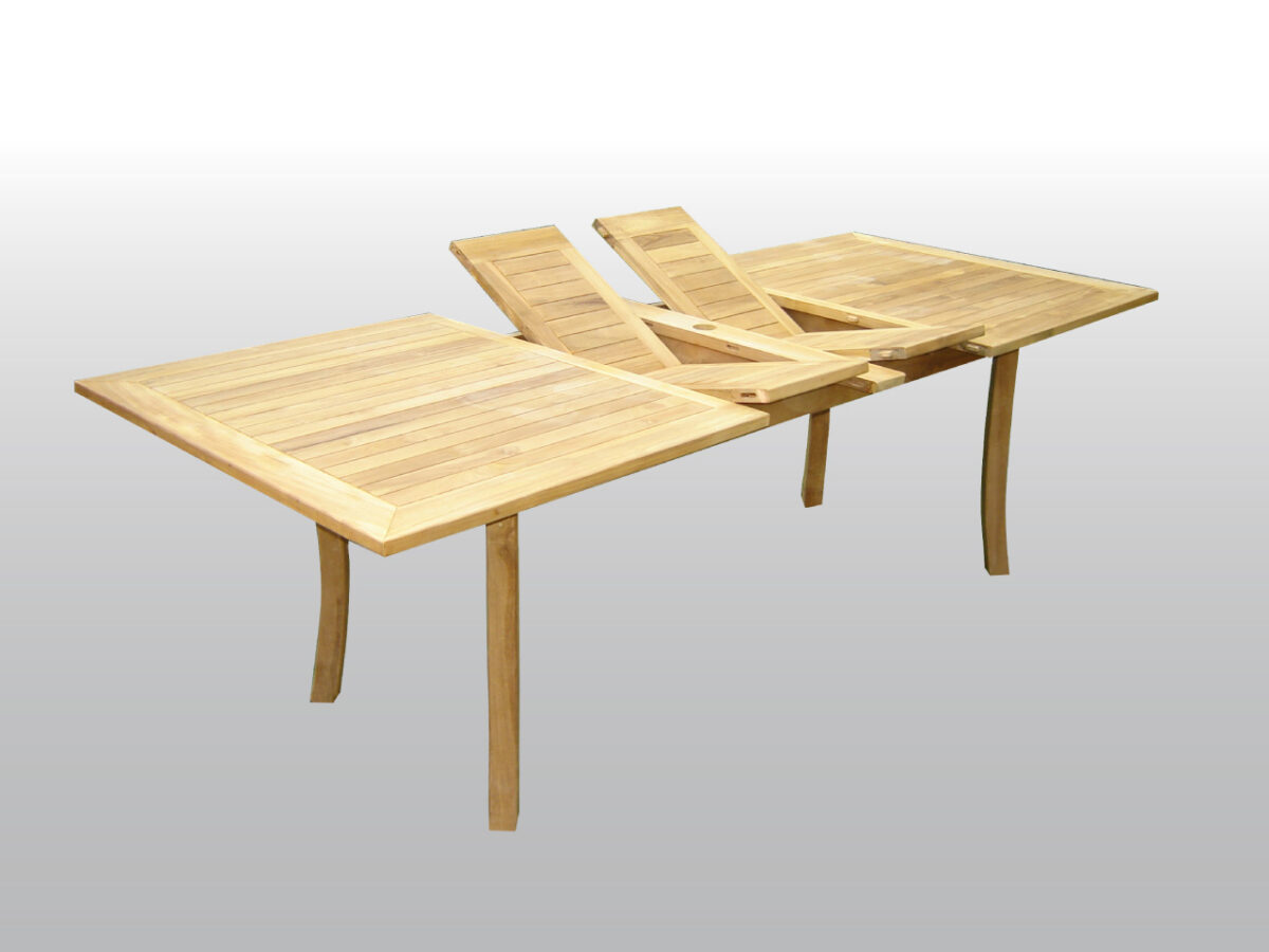 Double Extension Table Rectangular 4 Legs