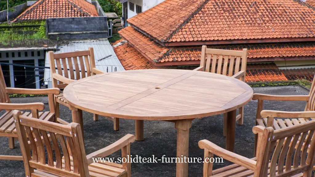 solid teak garden bench Europe